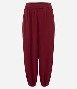 Calça Ampla em Airflow com Cós Elástico