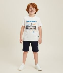 Bermuda Infantil em Moletinho Tech com Zíper – Tam 5 a 14 Anos