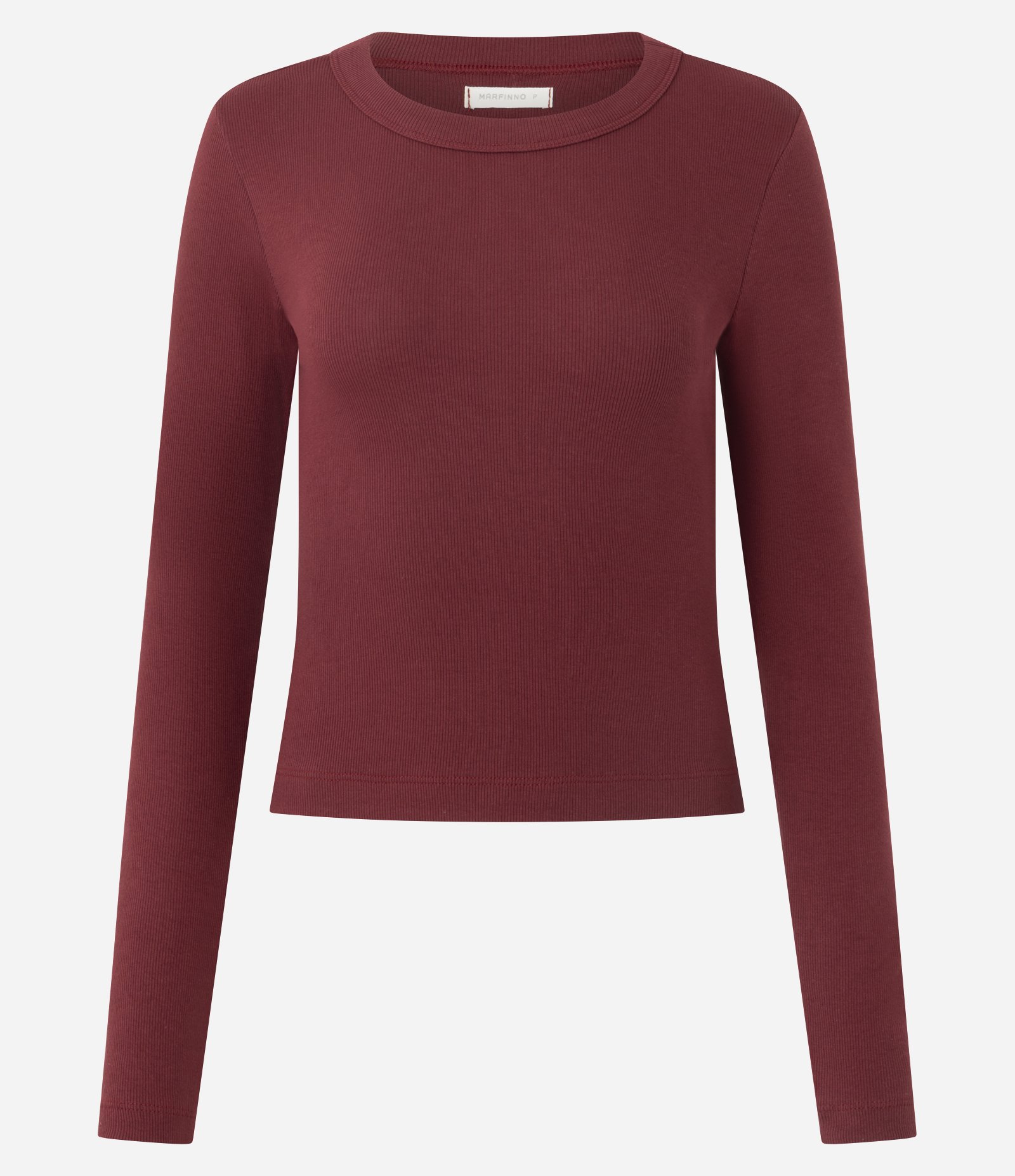 Blusa Básica Canelada em Ribana com Gola Redonda Vermelho 2