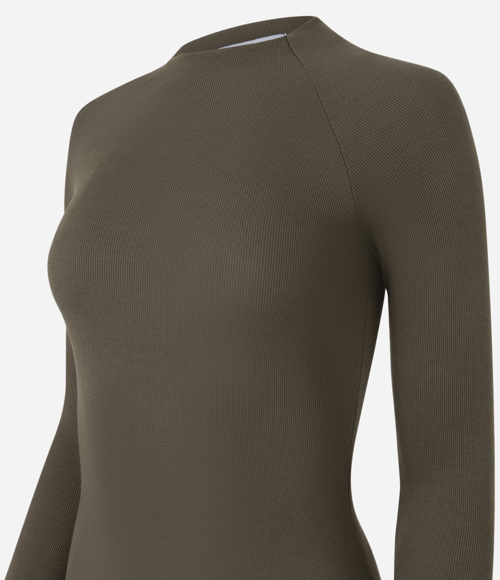 Blusa Básica em Viscose com Gola Alta e Cava Raglan Verde 2