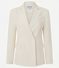 Blazer Ampulheta Alfaiatado com Recortes Estruturados