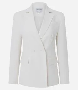 Blazer Ampulheta Alfaiatado com Recortes Estruturados