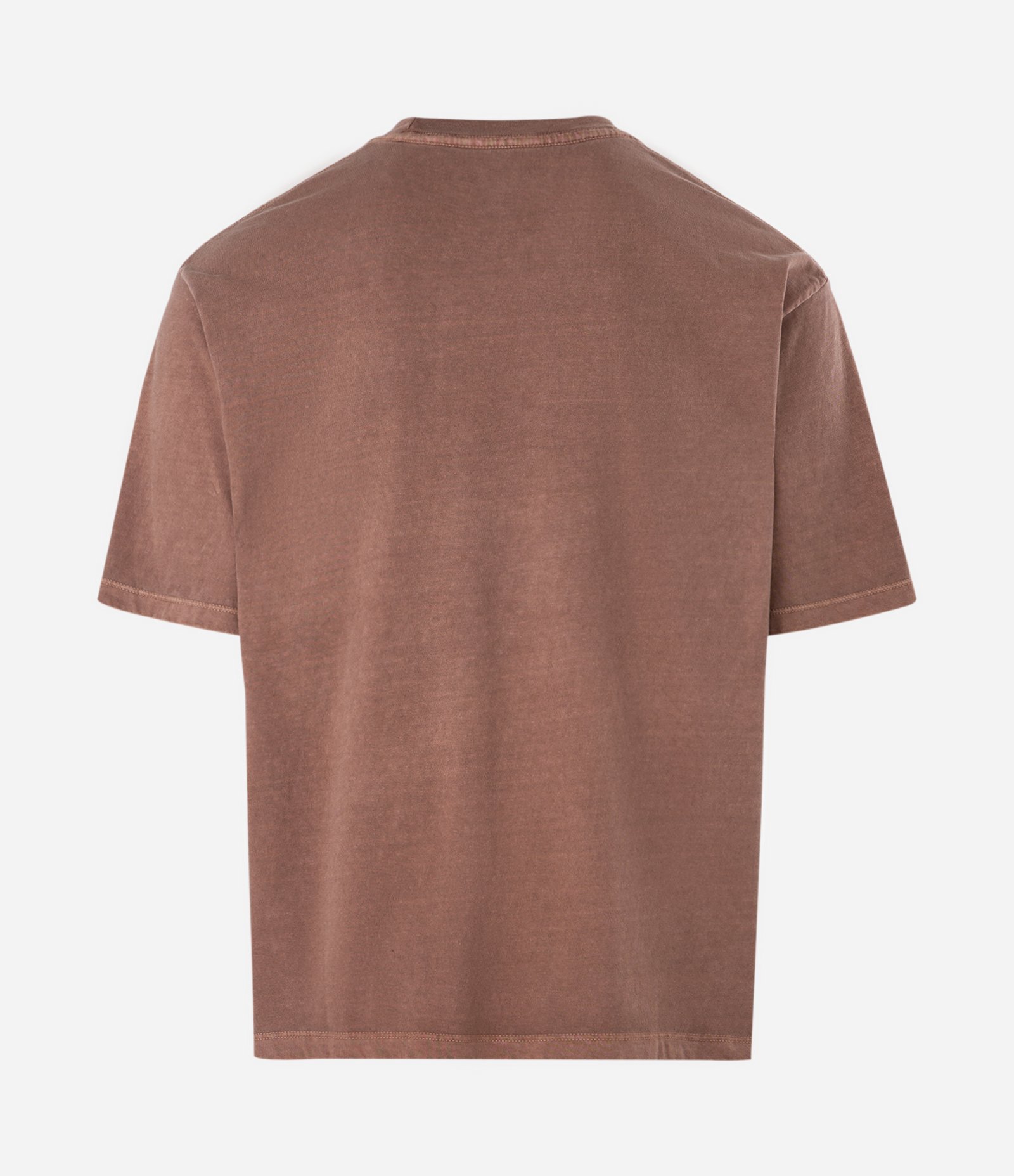 Camiseta Boxy em Algodão com Lettering London Street Unit Marrom 5