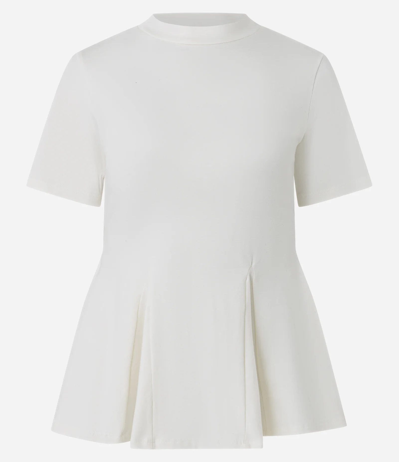 Blusa Peplum em Algodão com Manga Curta Branco 1