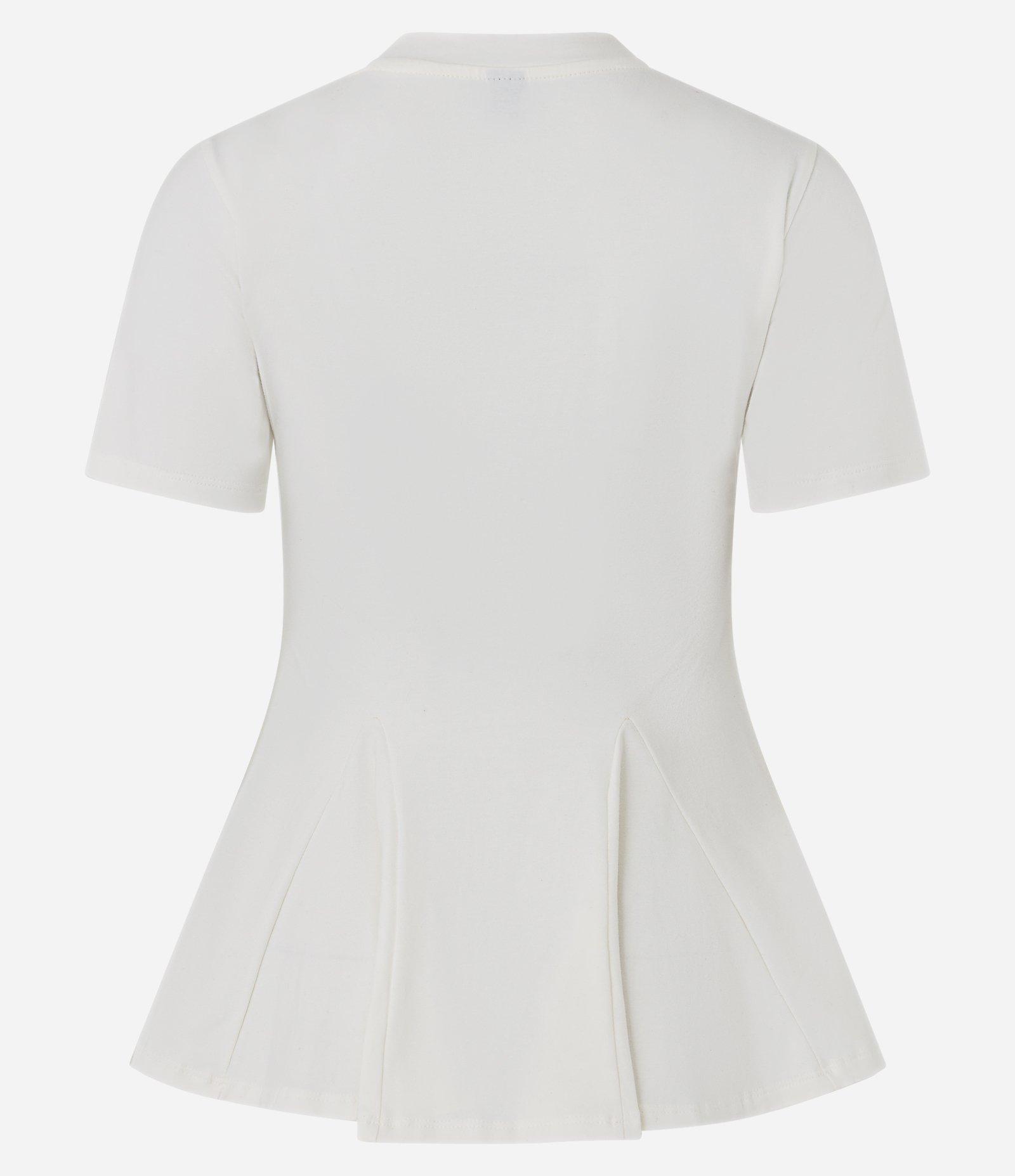 Blusa Peplum em Algodão com Manga Curta Branco 2