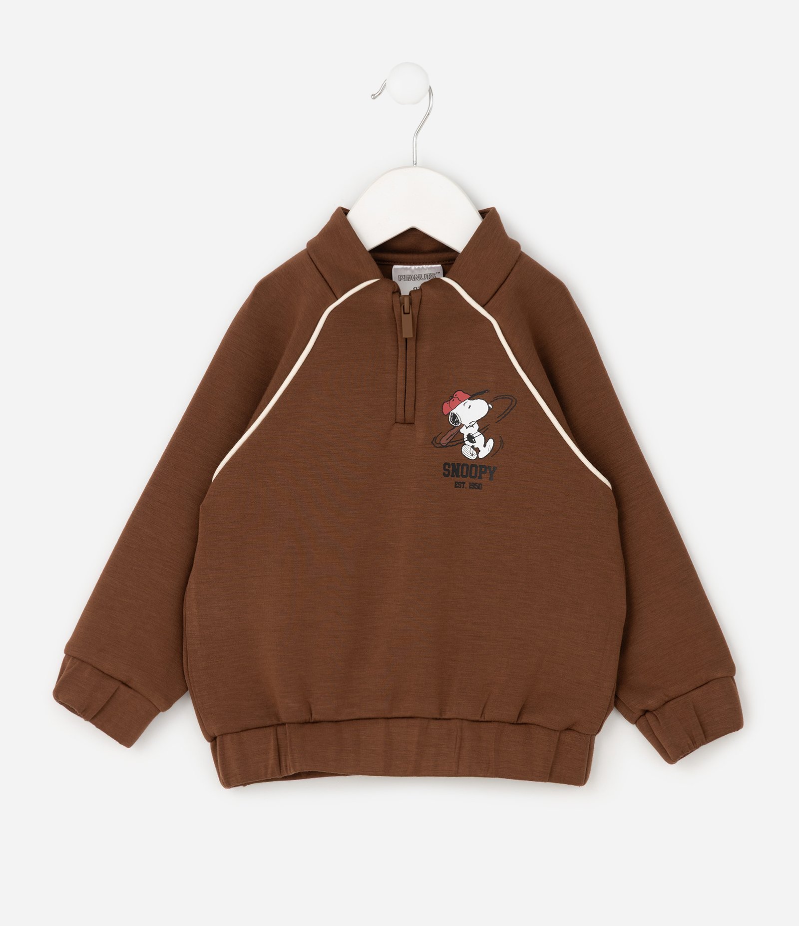 Casaco Infantil em Tech Fleece com Estampa Snoopy – Tam 2 a 6 Anos Marrom 2