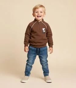 Casaco Infantil em Tech Fleece com Estampa Snoopy – Tam 2 a 6 Anos