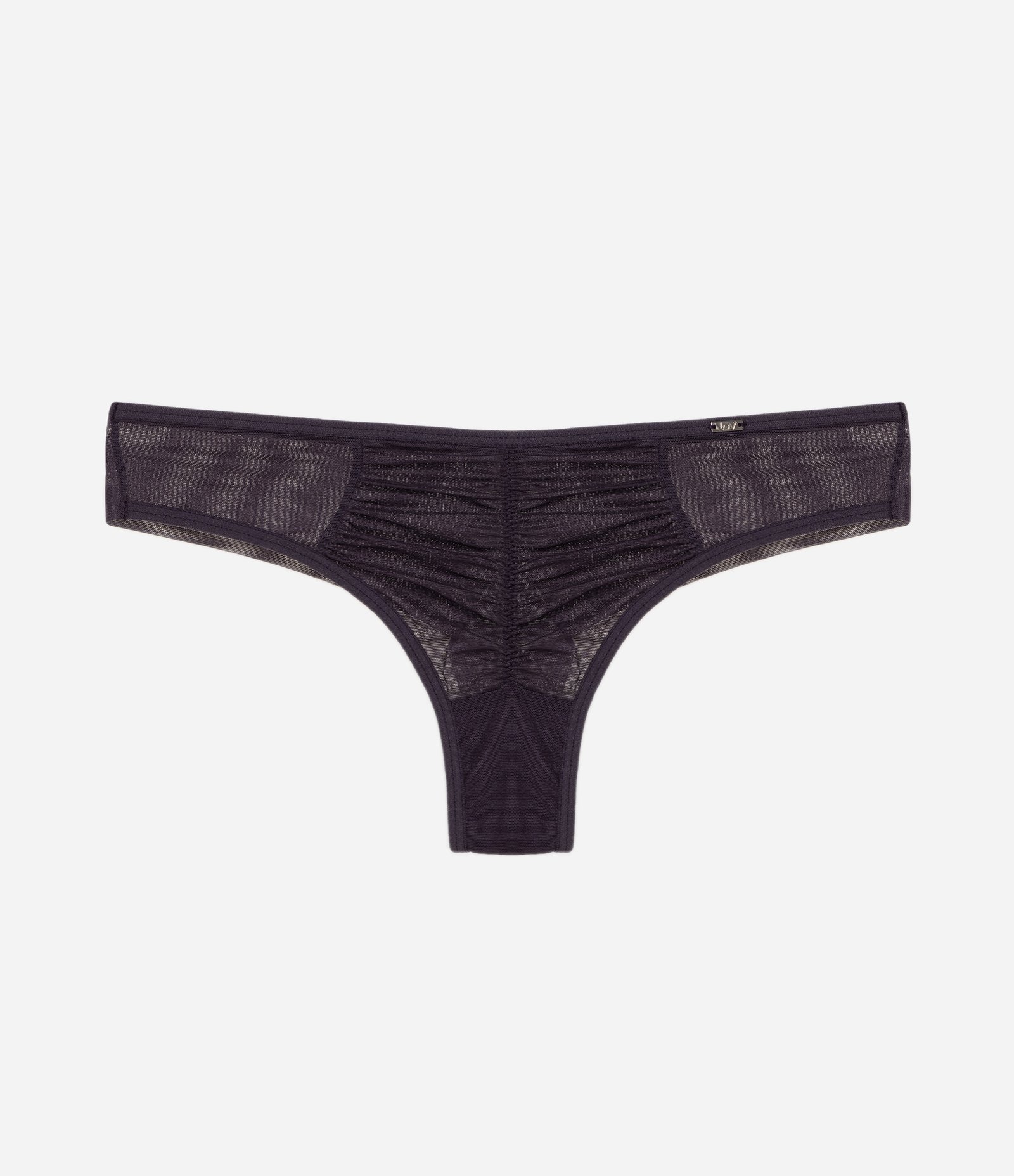 Calcinha Biquíni em Tule com Detalhe Drapeado Roxo 5