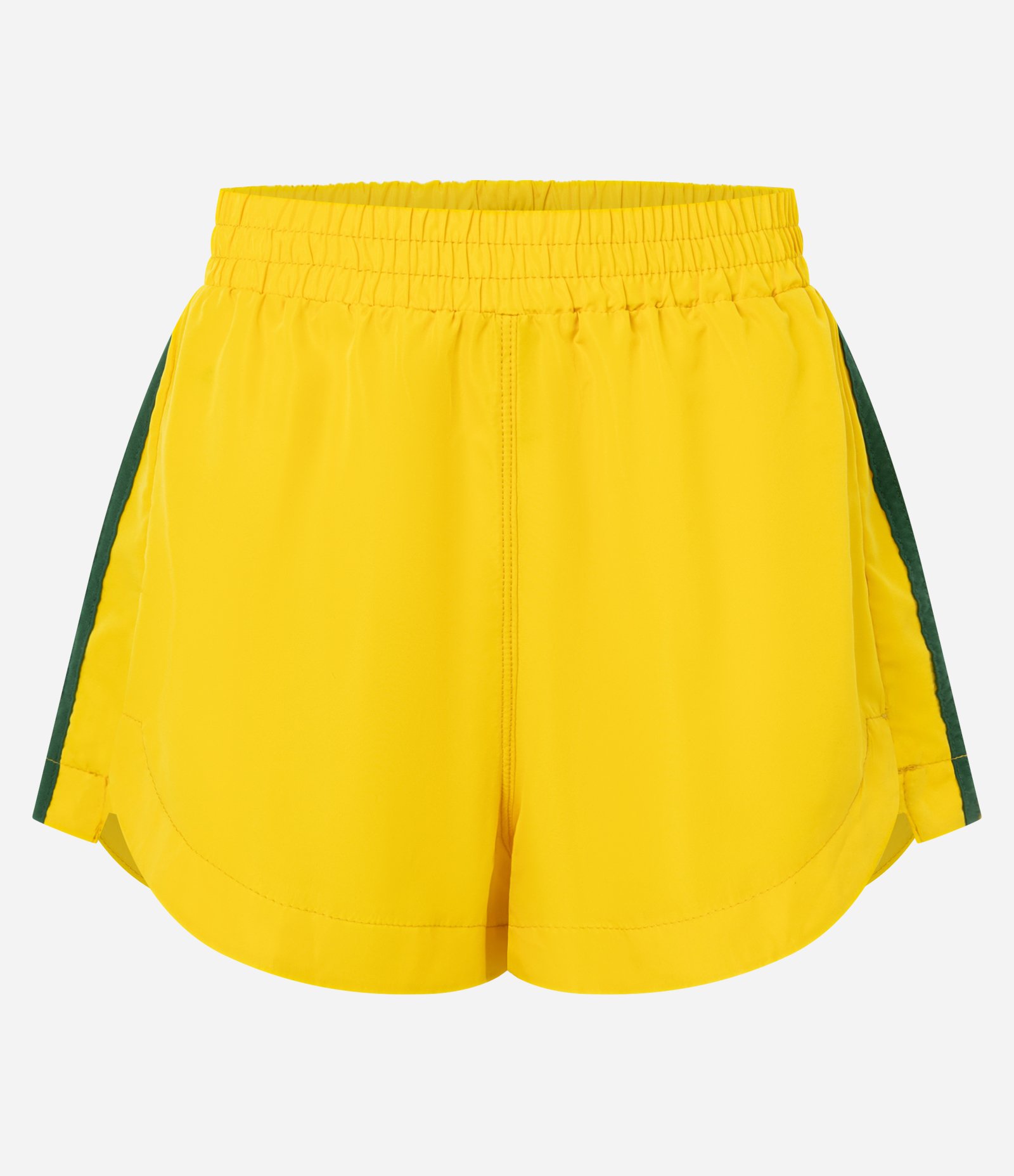 Bermuda Runner Esportiva com Listras Laterais Amarelo 1