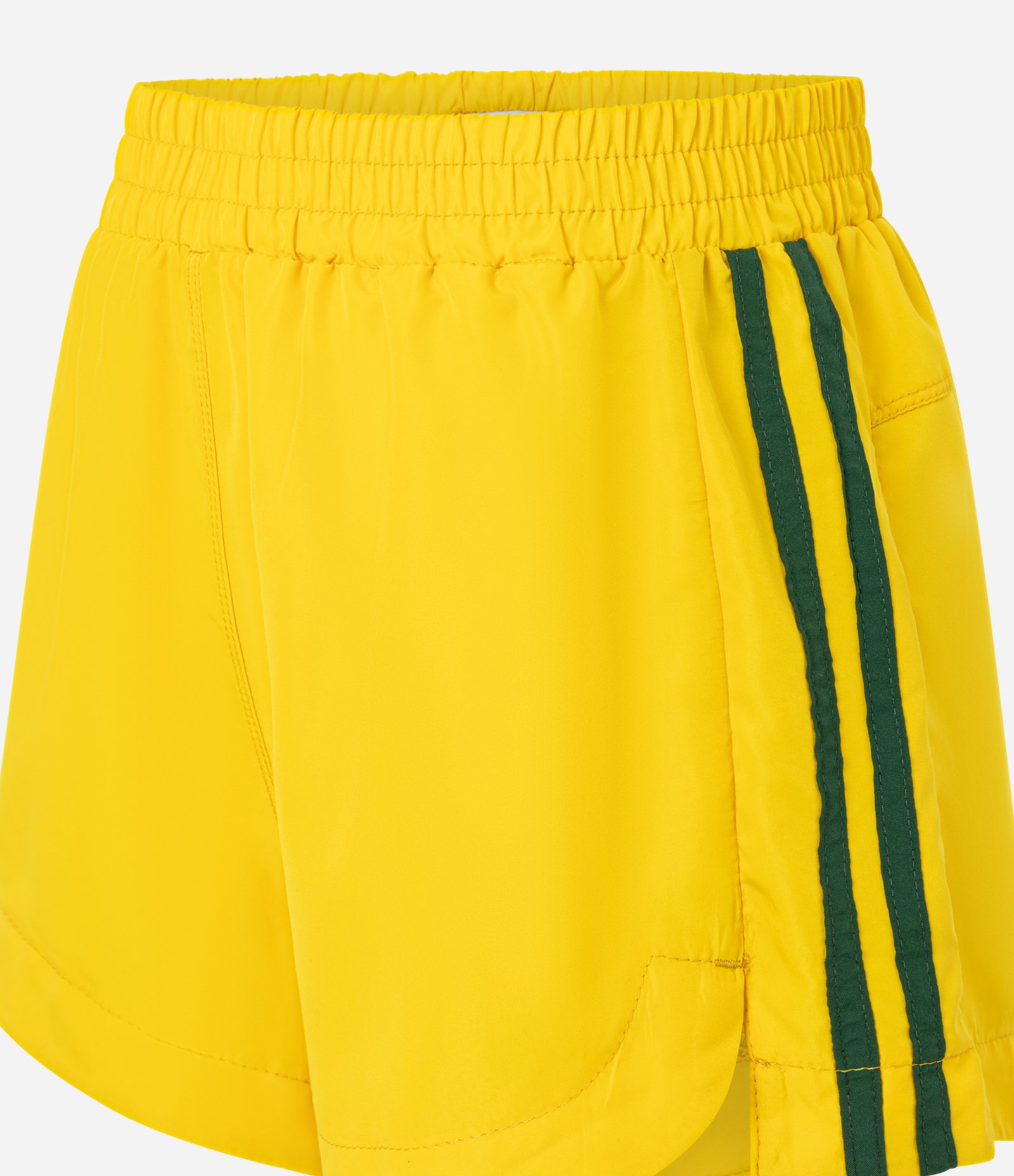 Bermuda Runner Esportiva com Listras Laterais Amarelo 2