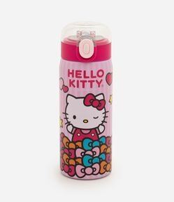 Garrafa Térmica em Metal Hello Kitty com Canudo 450ml