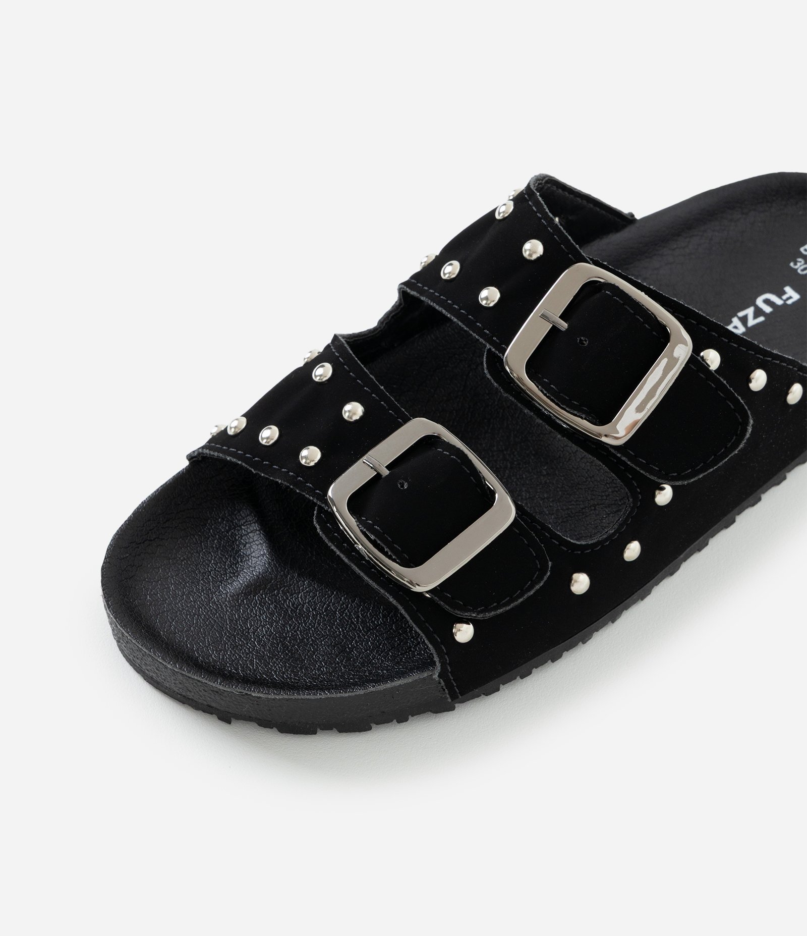 Sandália Comfy Infantil com Tachinhas e Fivelas - tam 27 ao 35 Preto 5