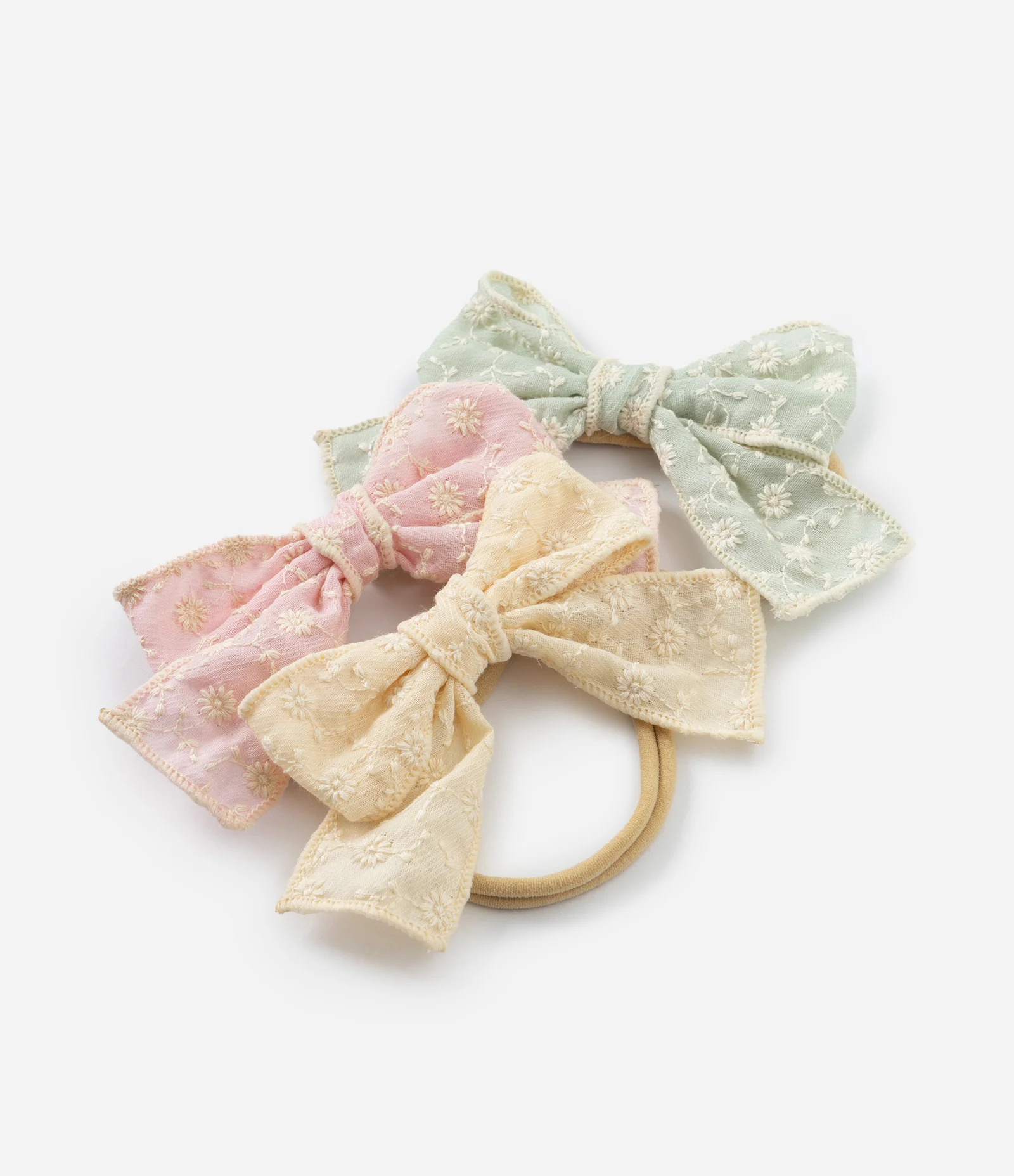 Kit 03 Faixas de Cabelo Infantil com Laços e Estampa Floral – Tam U Sortido 2