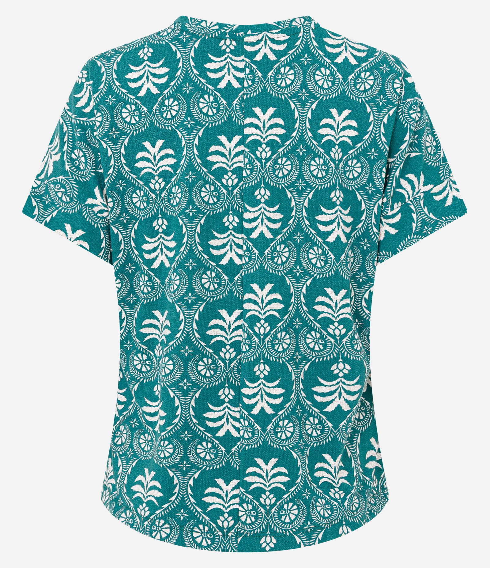 Blusa Reta em Viscolycra com Estampa Abstrata Verde 6