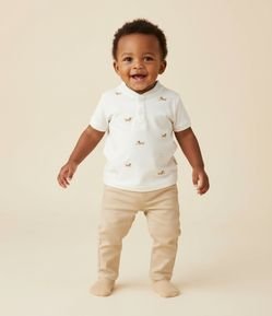 Camiseta Infantil com Gola Padre e Estampa Cachorro – Tam 0 a 18 Meses