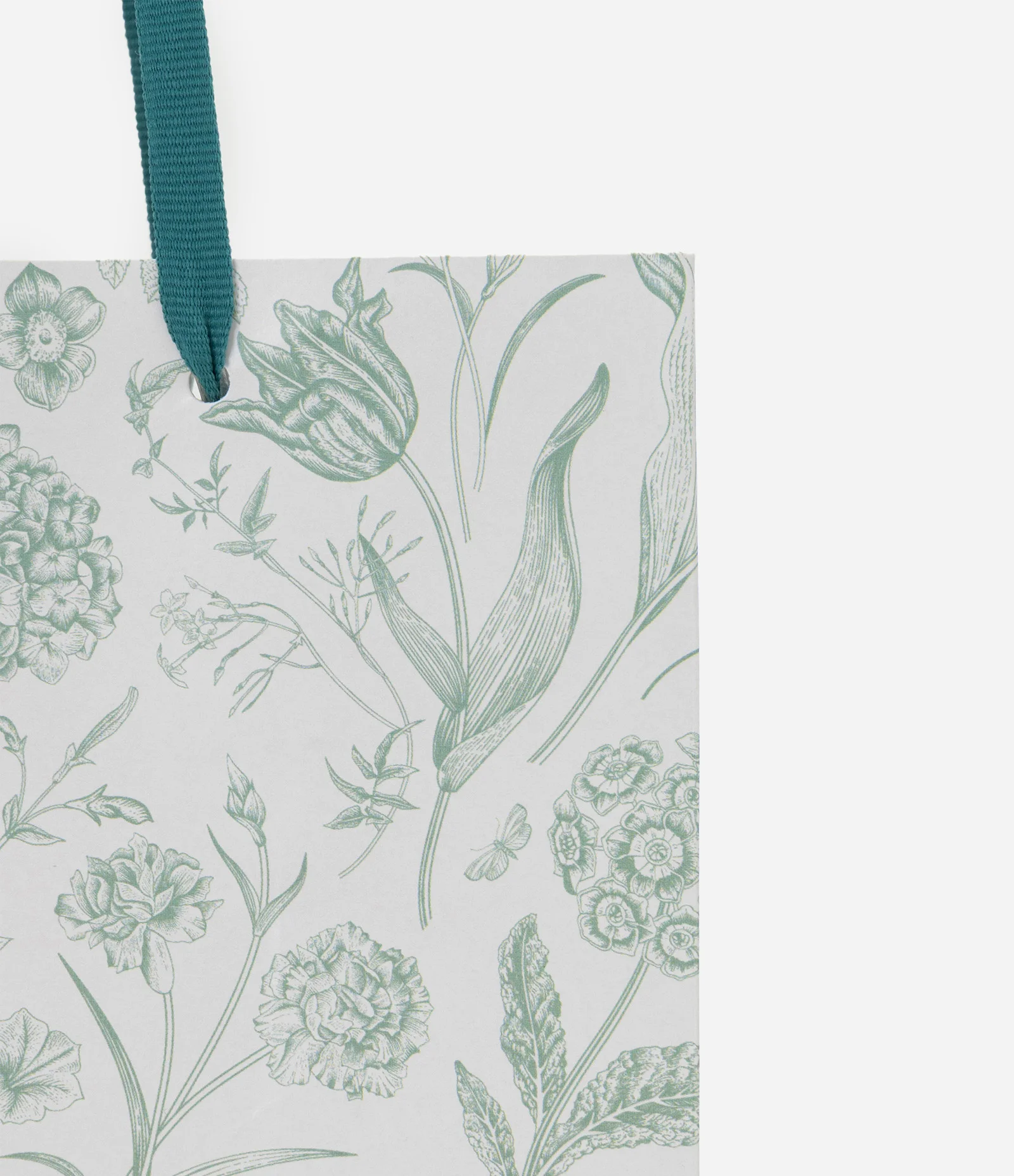 Embalagem de Presente Pequena com Estampa Floral Verde 2