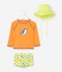 Conjunto Infantil Em Poliamida Estampado - 1 a 12 Anos