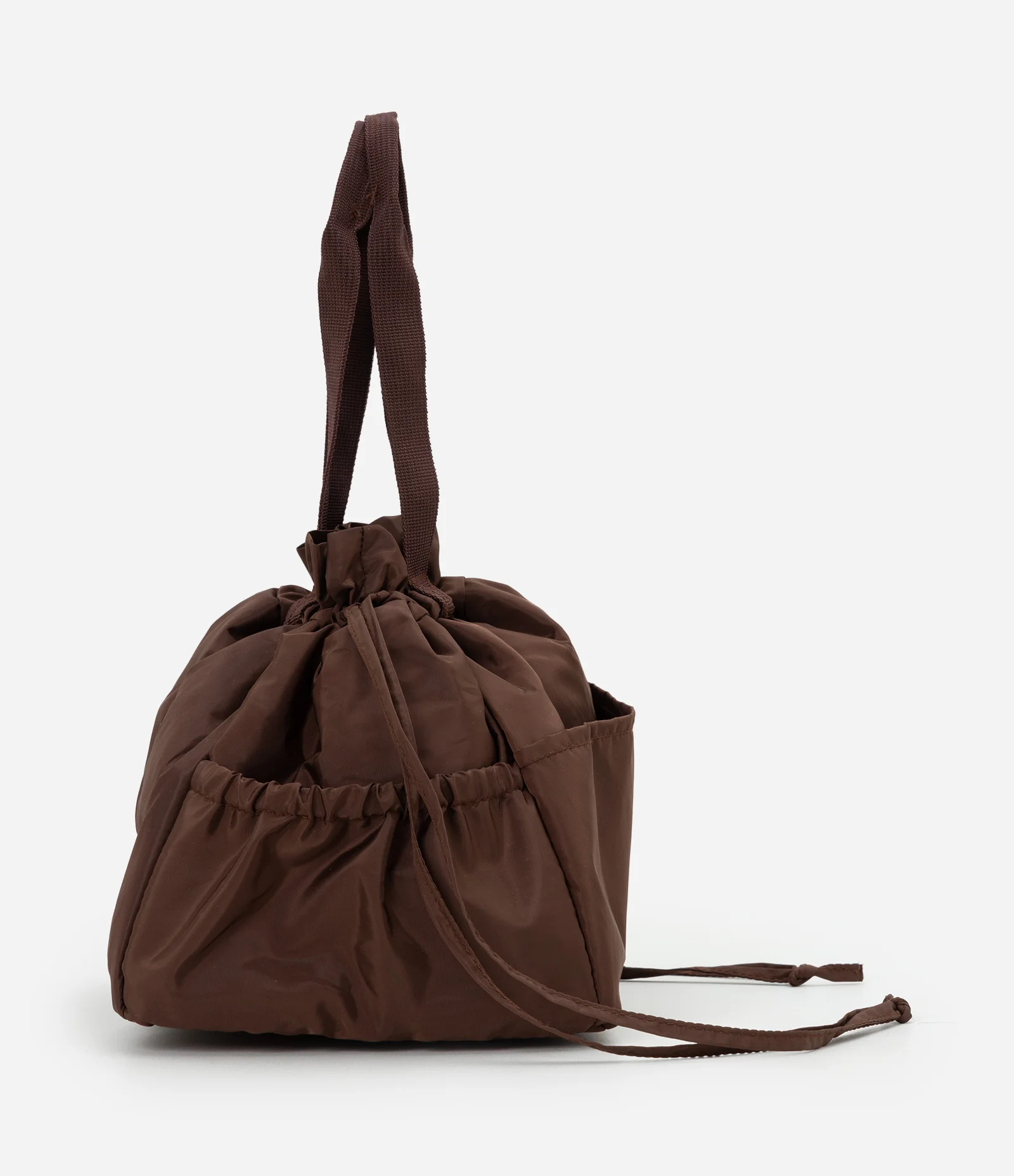 Lancheira com Cordão Ajustável e Bolso Externo Marrom 2