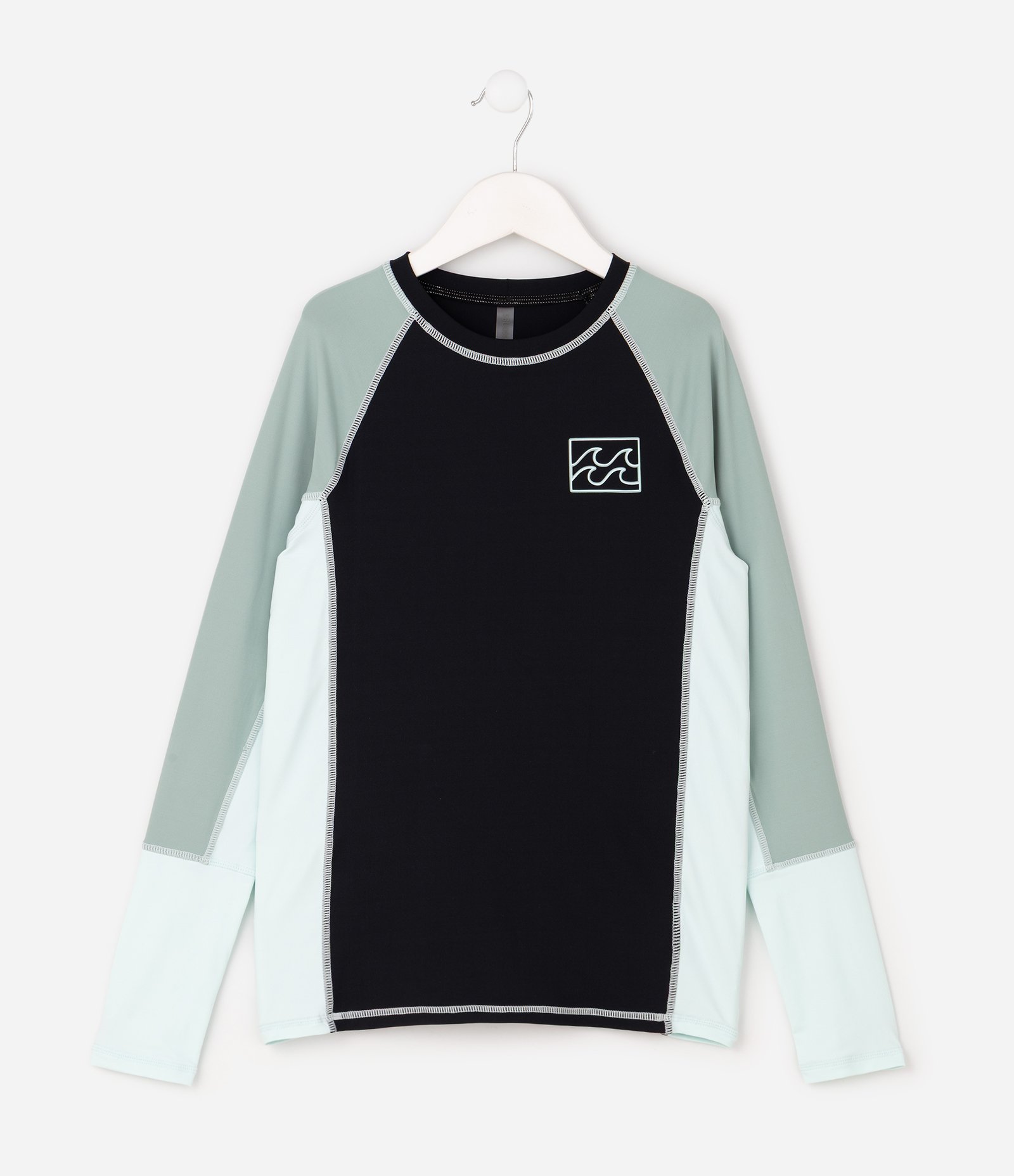 Camiseta Infantil UV em Poliamida com Manga Longa e Recortes Contrastantes - Tam 5 a 14 Anos Multicores 1