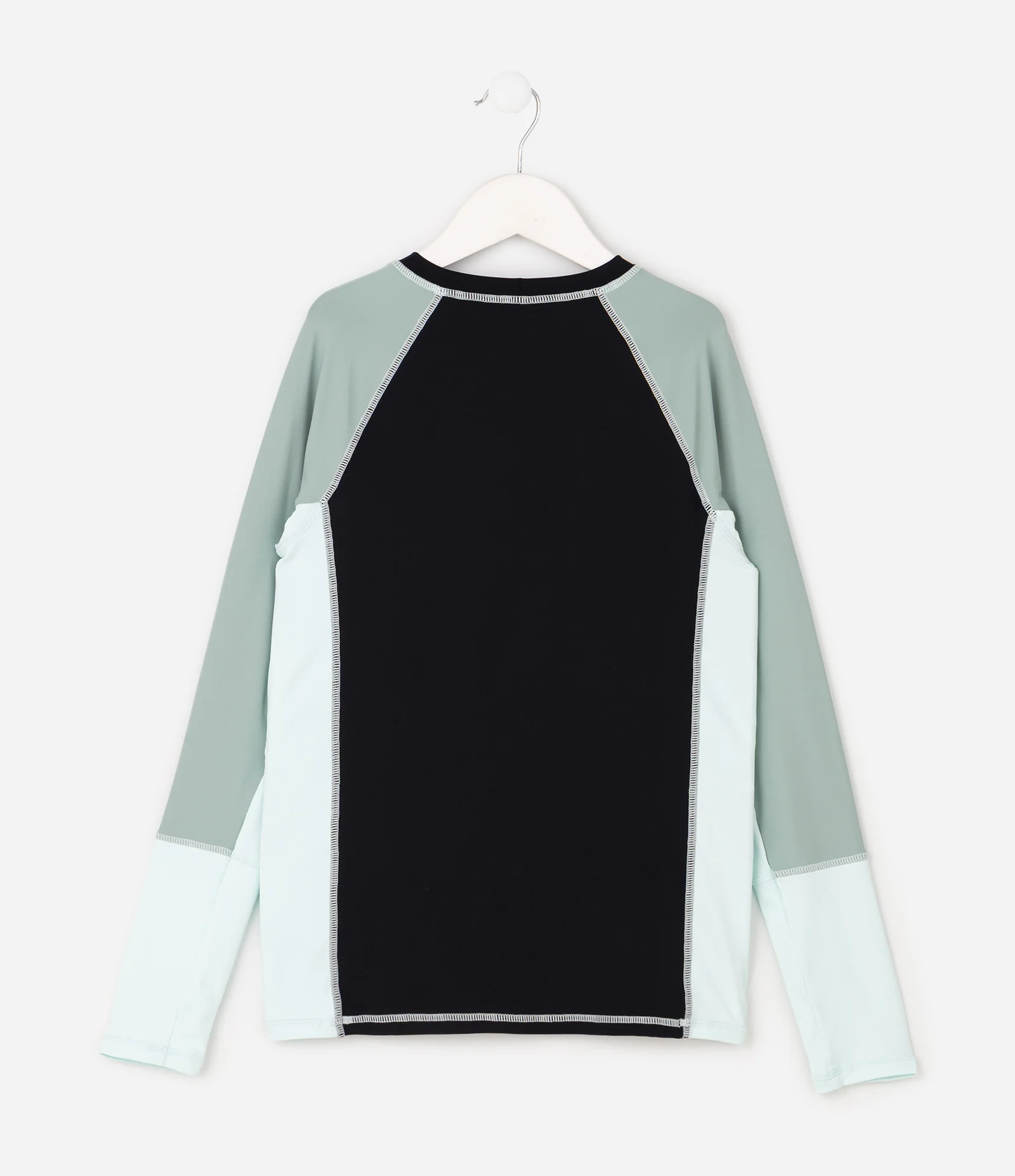 Camiseta Infantil UV em Poliamida com Manga Longa e Recortes Contrastantes - Tam 5 a 14 Anos Multicores 2