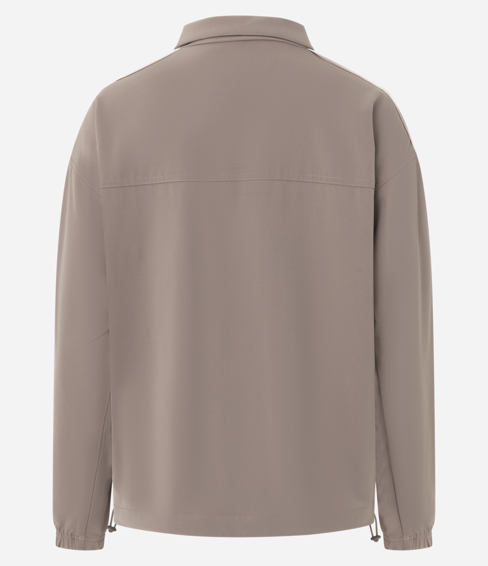 Jaqueta Oversized Esportiva em Microfibra com Recortes Contrastantes Marrom 10