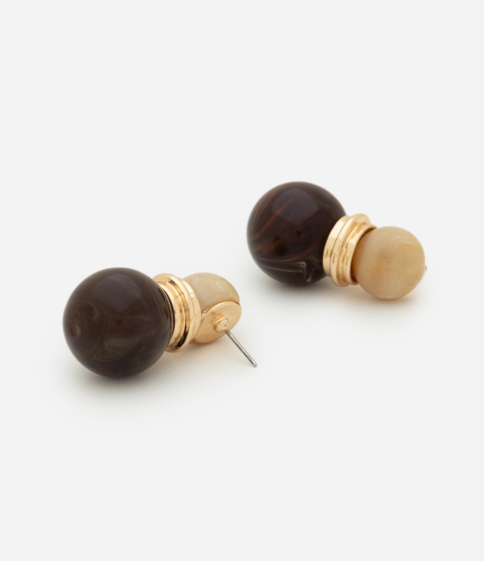 Brinco Pequeno com Esferas de Resina Multicores 2