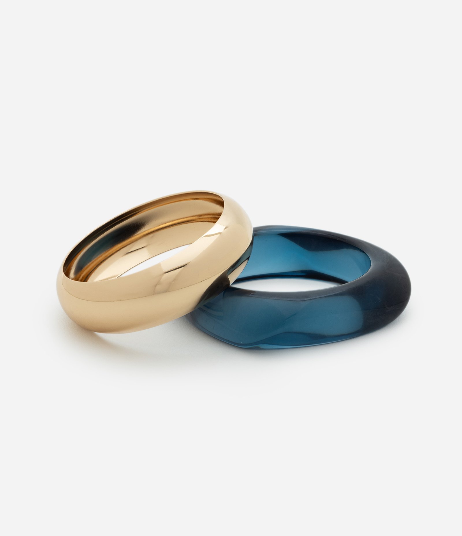 Kit 02 Braceletes com Formato Orgânico Multicores 2