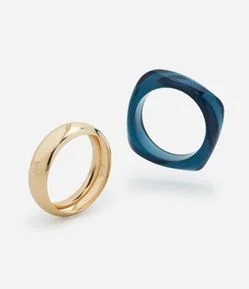 Kit 02 Braceletes com Formato Orgânico