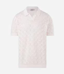 Camiseta Polo em Tricô com Textura Vazada Alceu Valença