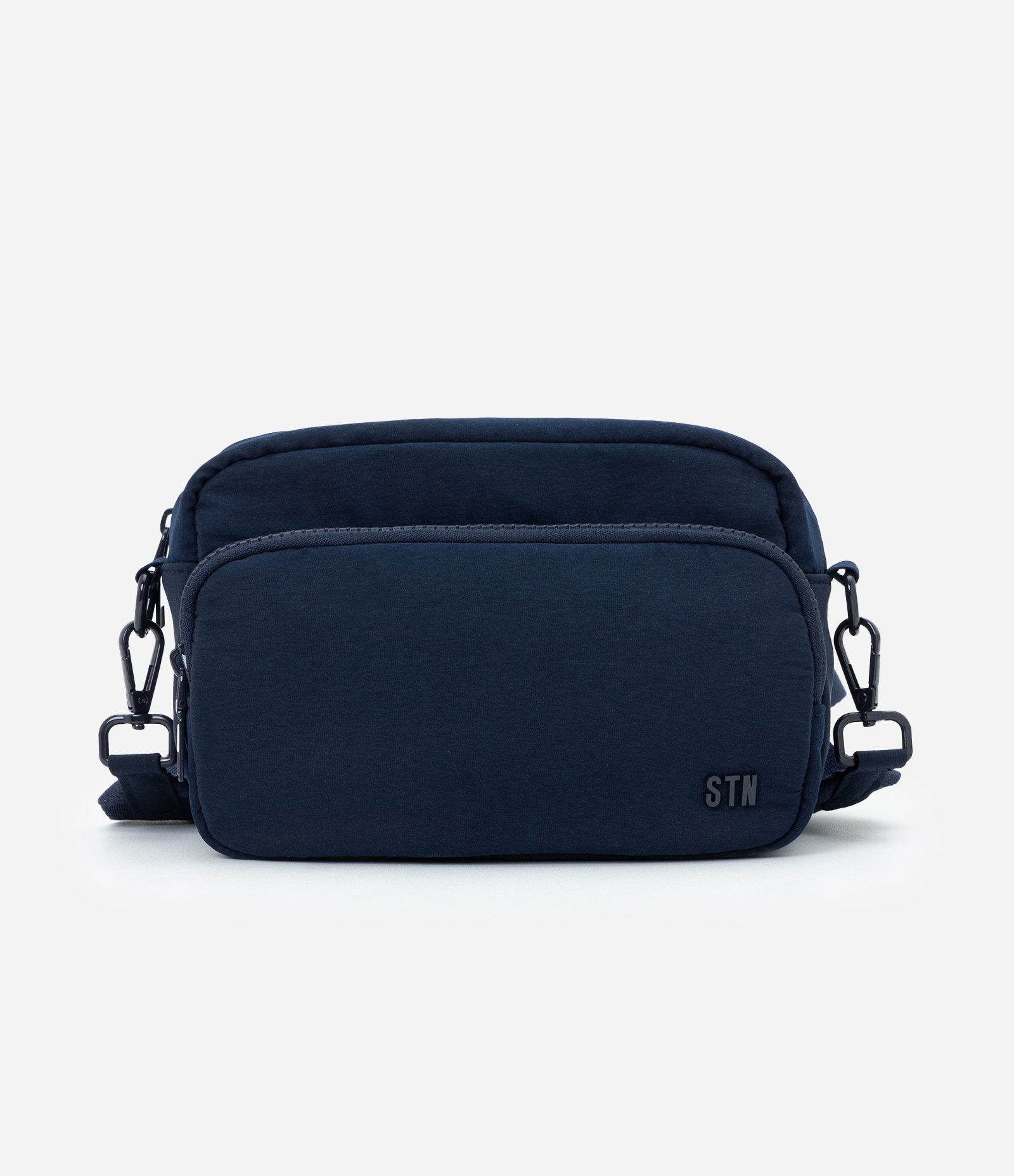 Bolsa Transversal Pequena com Bolso Frontal Azul 1