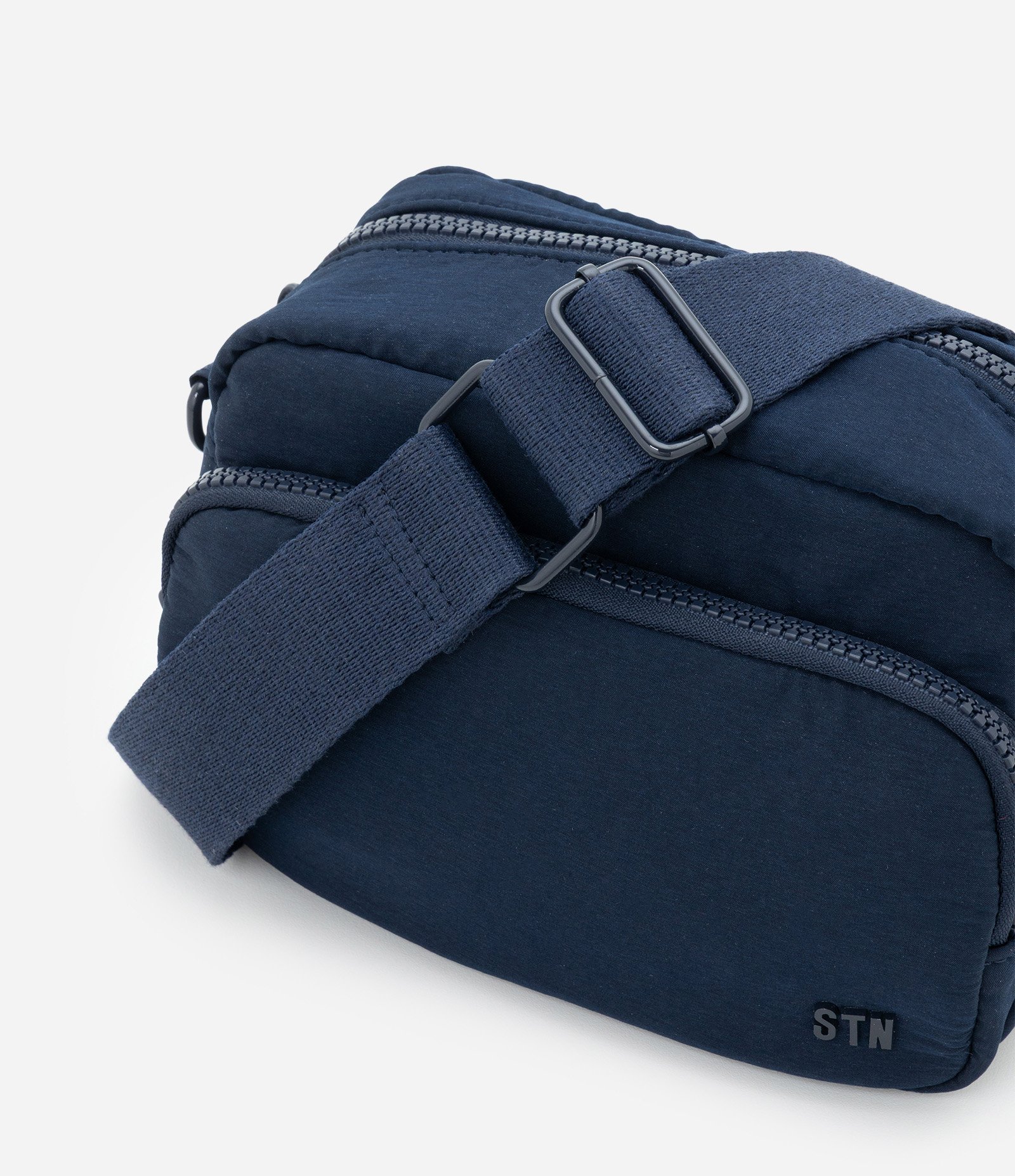 Bolsa Transversal Pequena com Bolso Frontal Azul 6