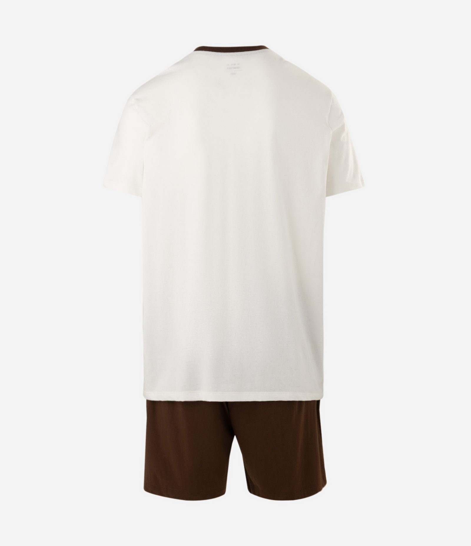 Pijama Curto com Estampa Coffee Club Off White 5