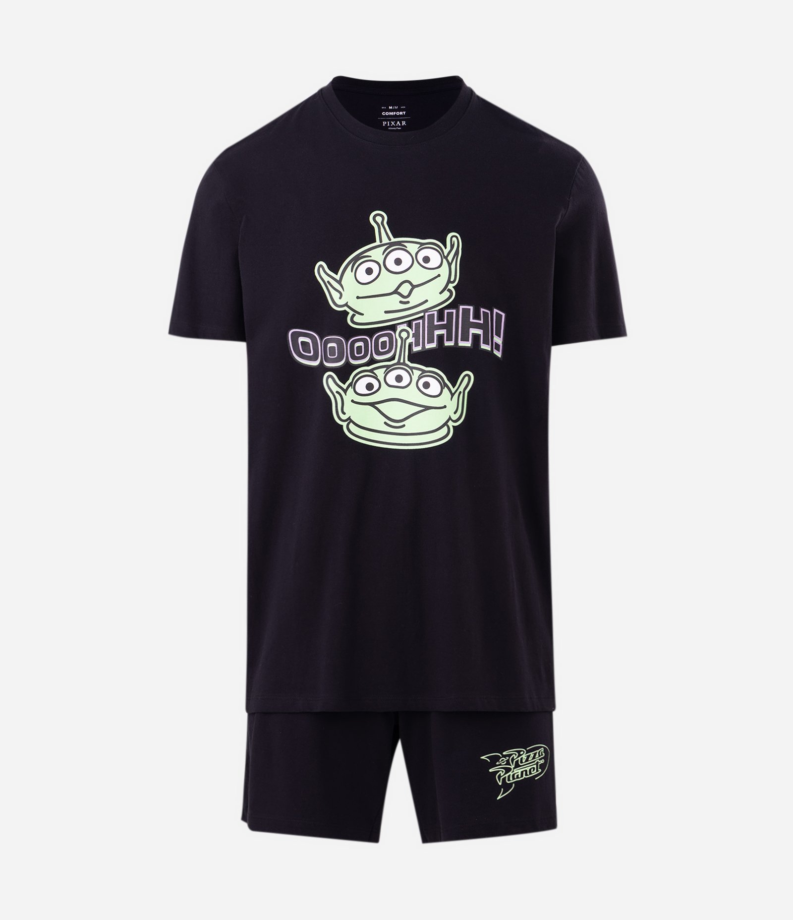 Pijama Curto Toy Story Aliens Jet Black 4