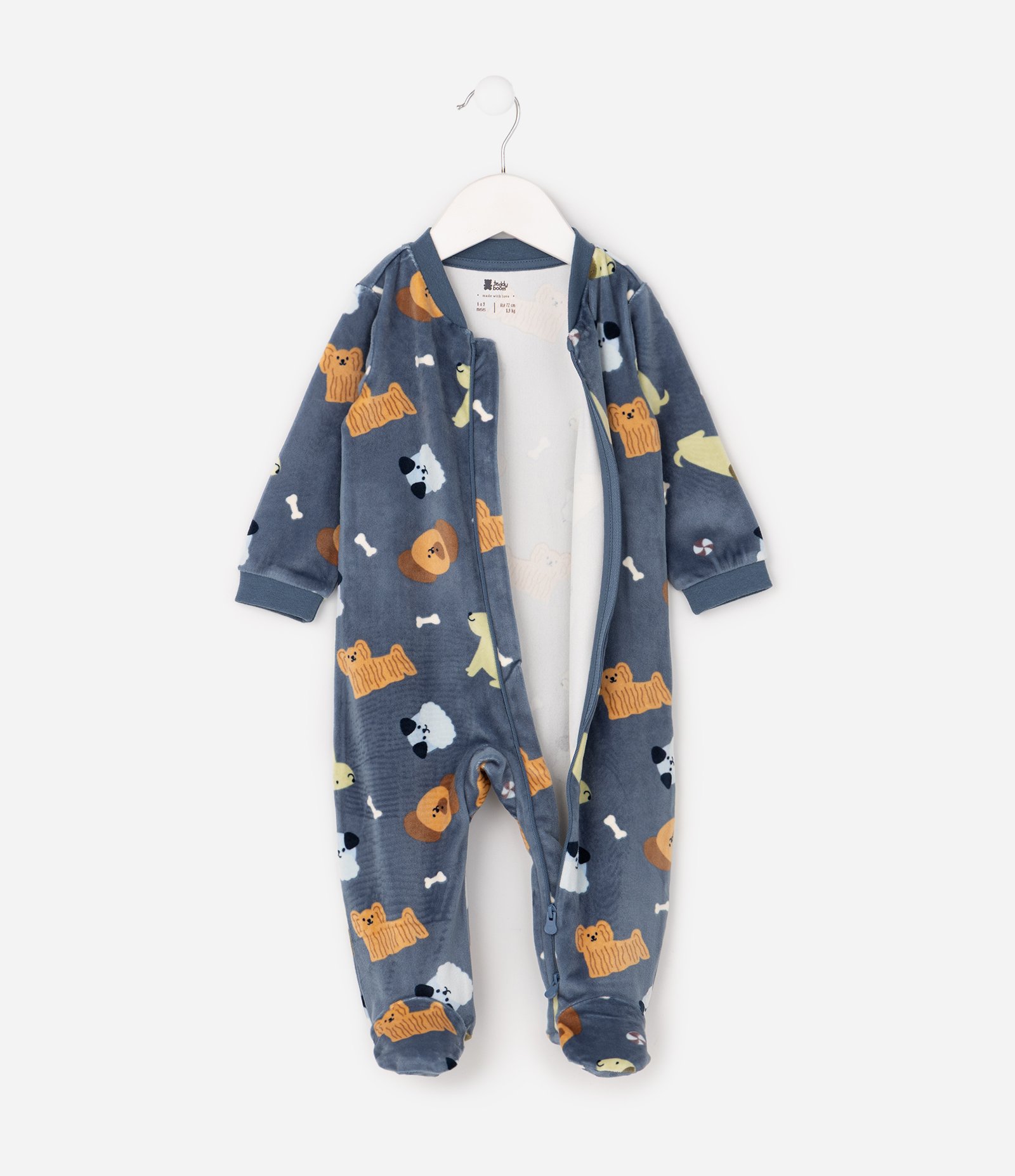 Macacão Infantil com Estampa Cachorro – Tam RN a 24 Meses Azul 2