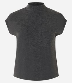 Blusa em Ribana com Gola Alta