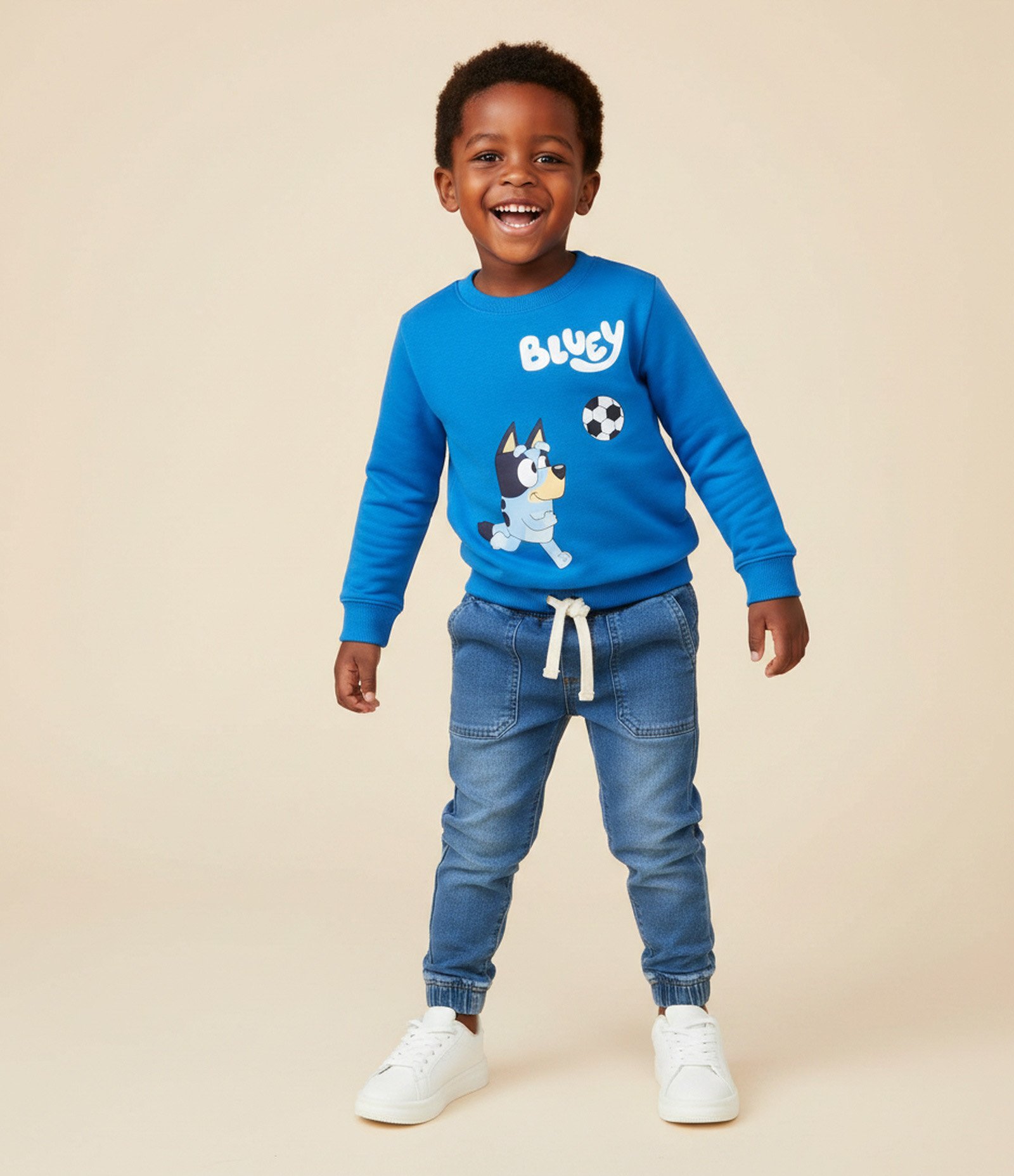 Casaco Moletom Infantil com Estampa Bluey - Tam 2 A 6 Anos Azul 1
