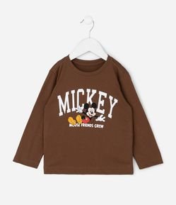Camiseta Infantil com Estampa Mickey Crew – Tam 2 a 6 Anos