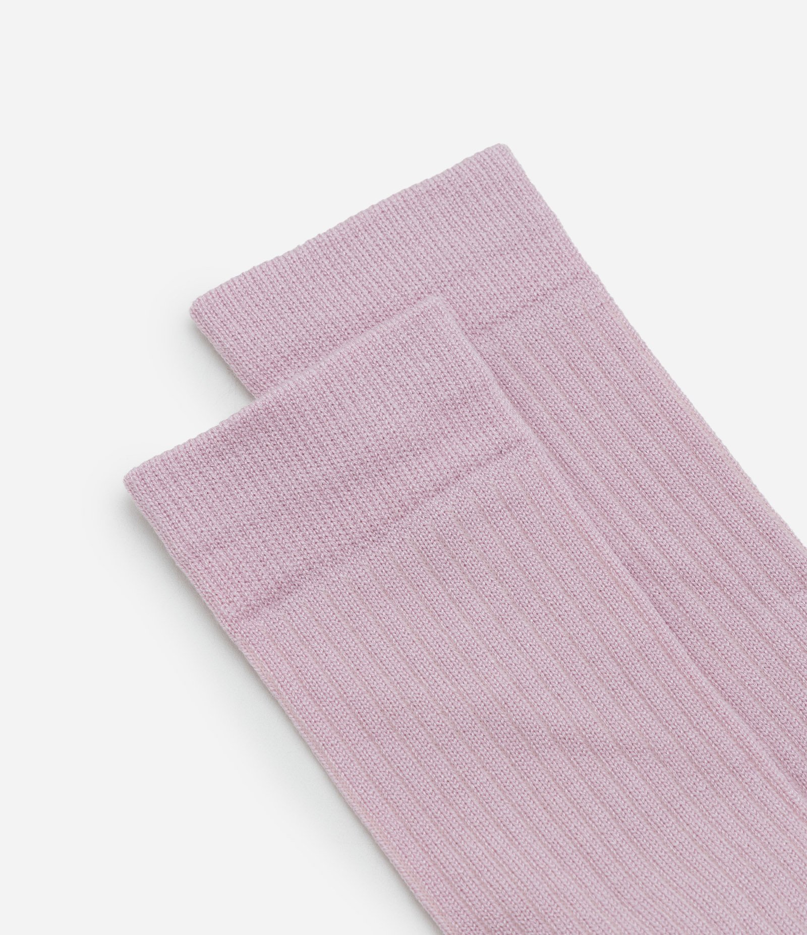 Meia Cano Alto em Viscose Canelada Rosa 4