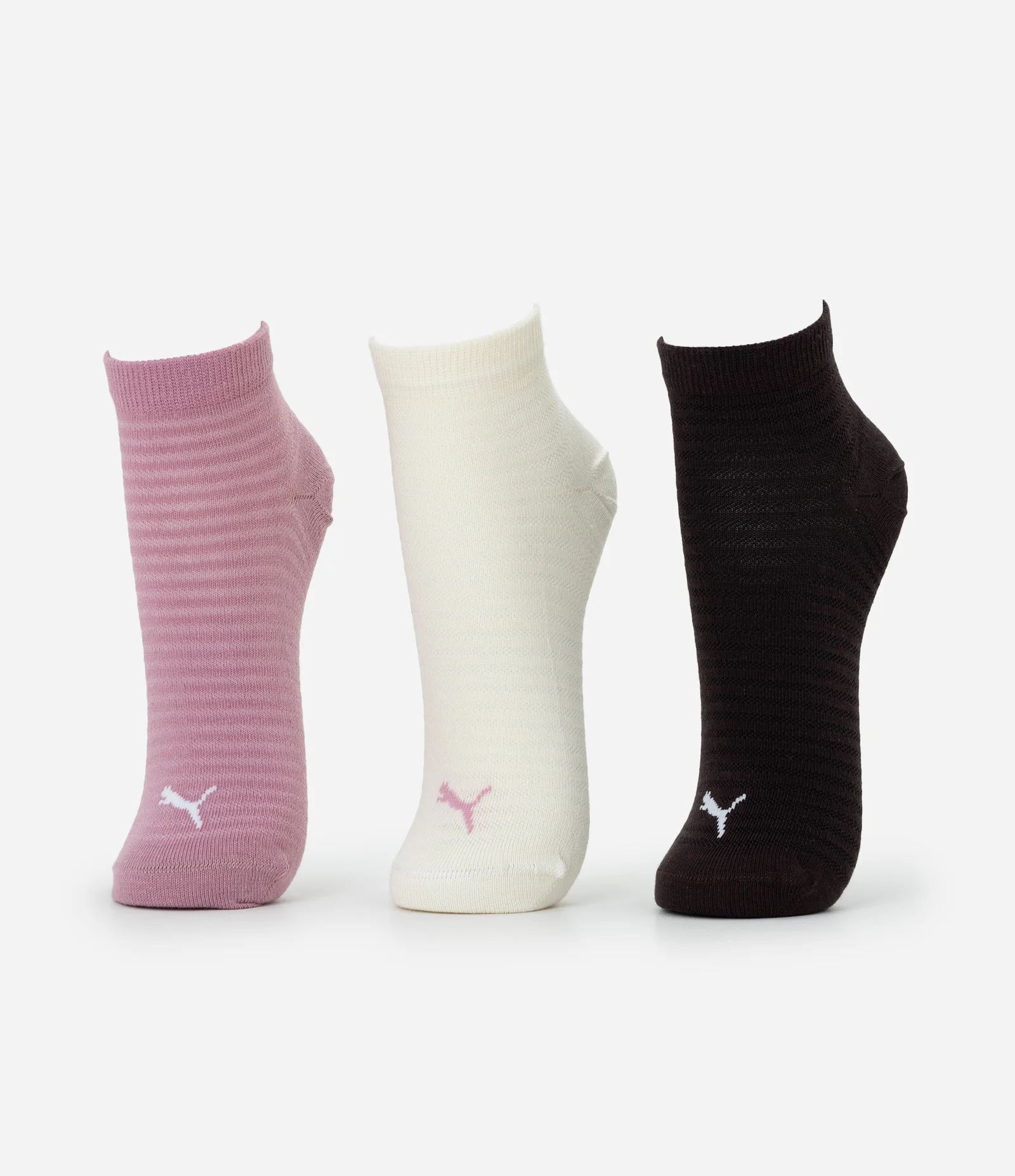 Kit 3 Meias Cano Baixo PUMA em Algodão Texturizado Multicores 1