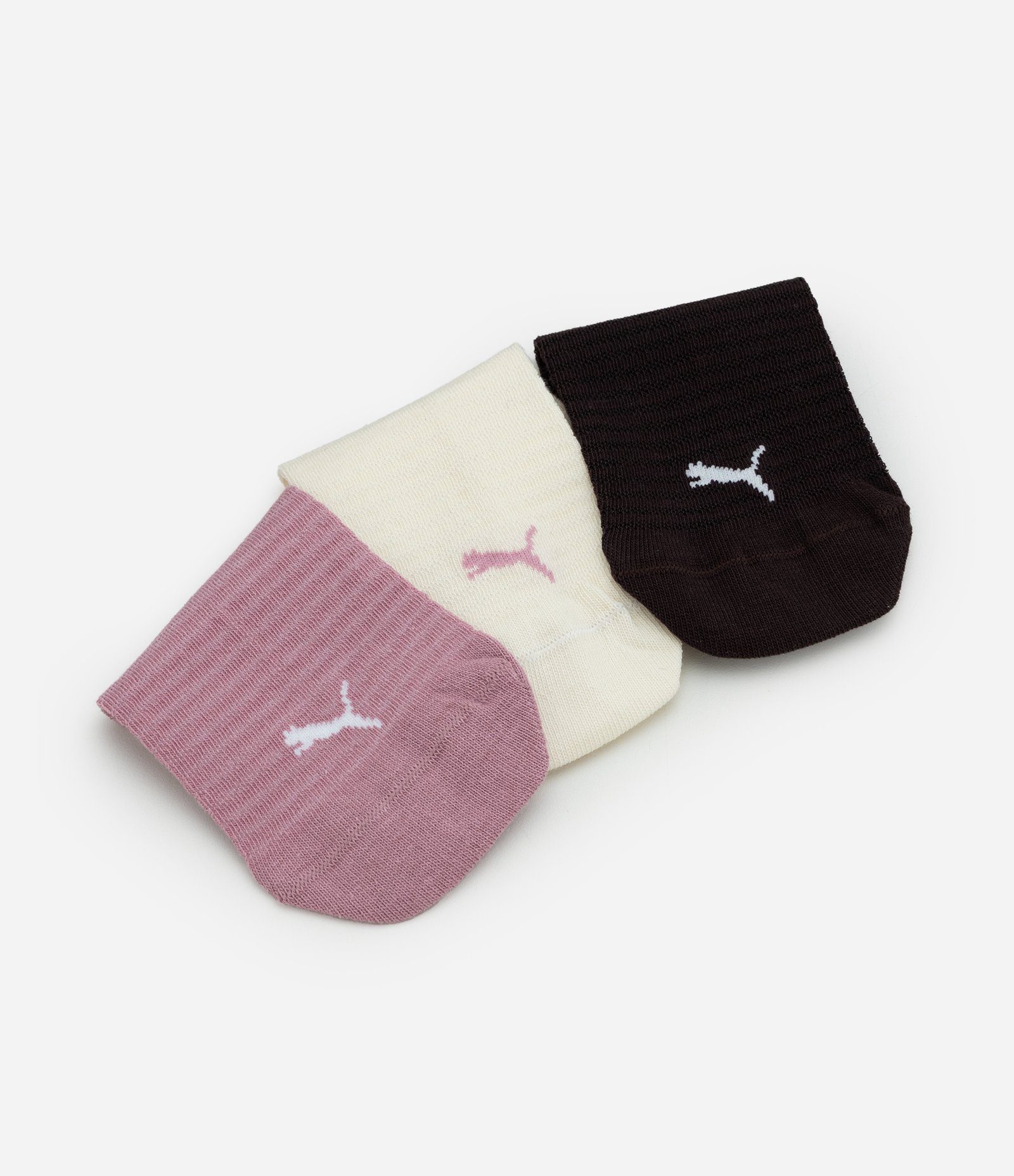 Kit 3 Meias Cano Baixo PUMA em Algodão Texturizado Multicores 4