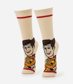 Meia Cano Alto com Estampa Toy Story