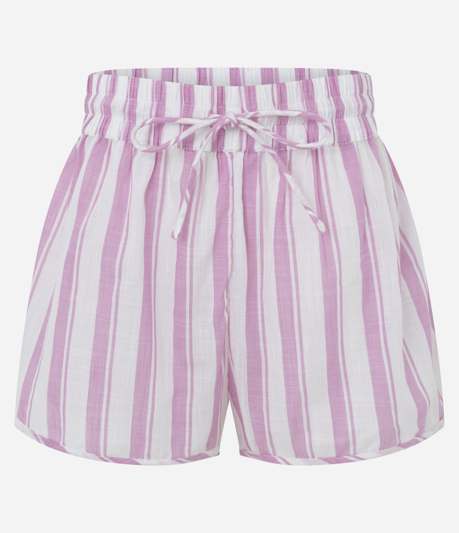 Saída de Praia Short Listrado Fio Tinto Rosa 6