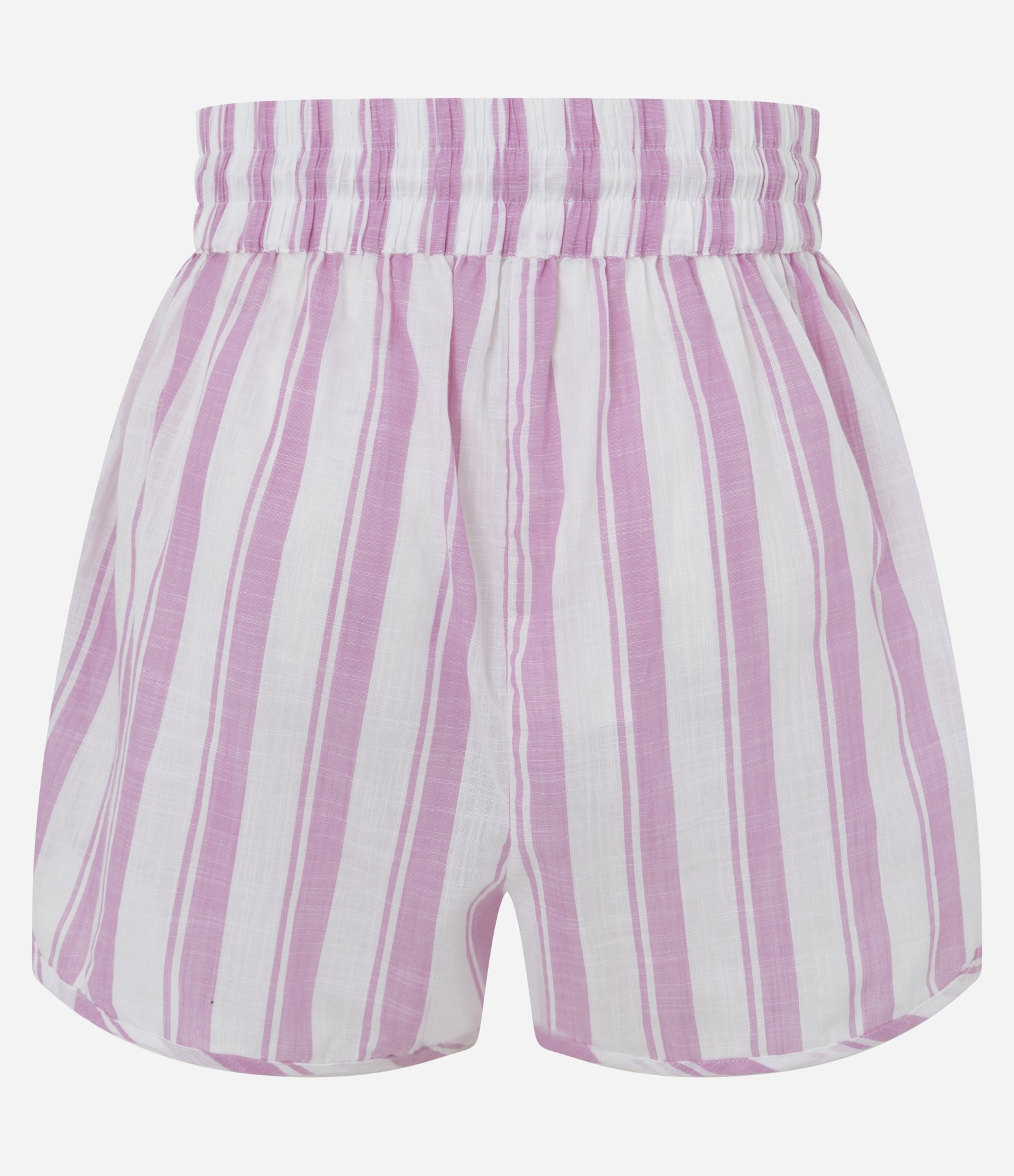 Saída de Praia Short Listrado Fio Tinto Rosa 7