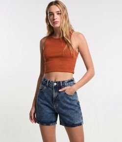 Short Mom em Jeans com Cintura Alta