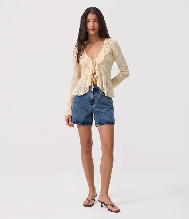 Short Mom em Jeans com Cintura Alta