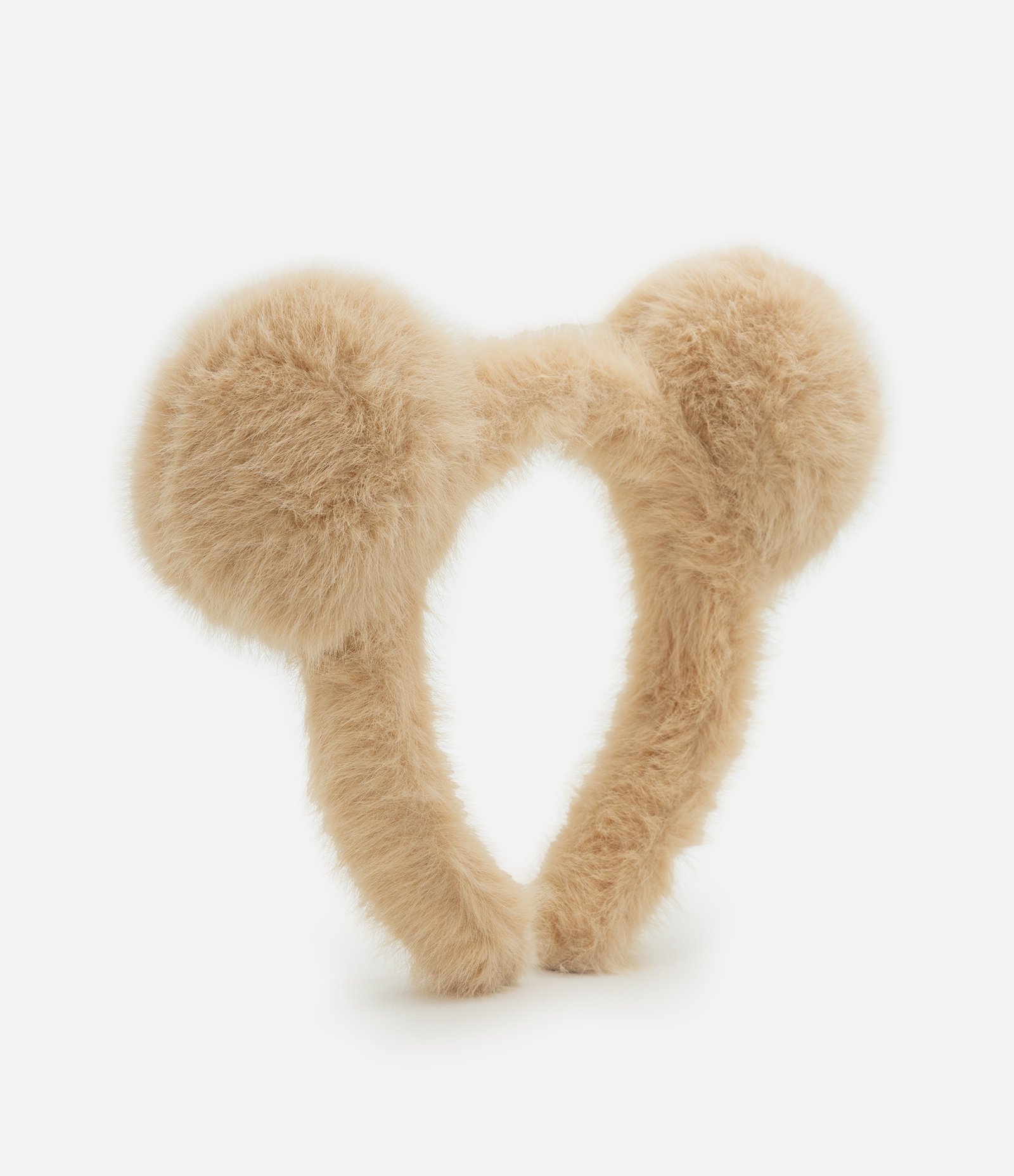 Tiara Infantil com Pompons Felpudos - Tam U Bege 1