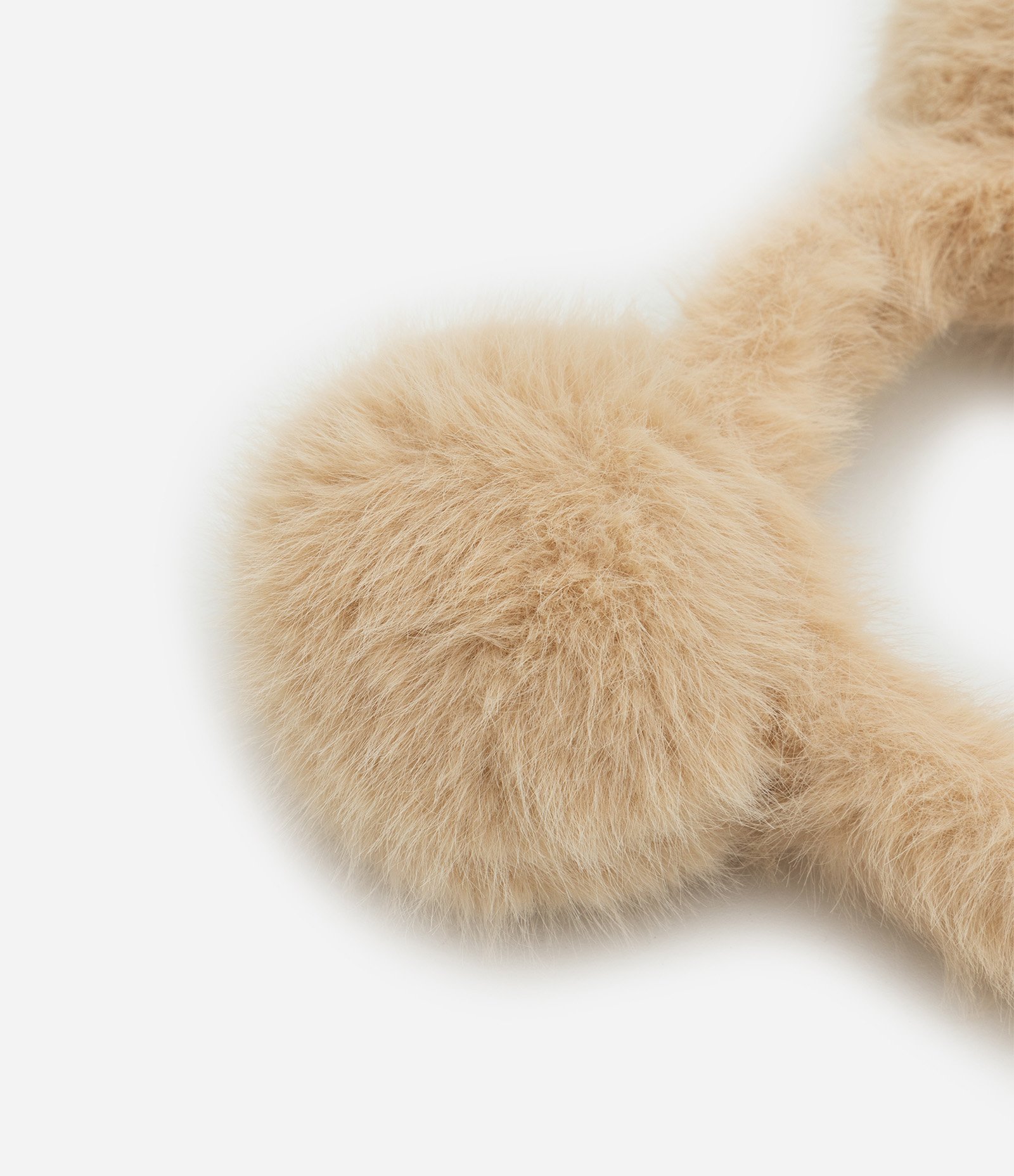 Tiara Infantil com Pompons Felpudos - Tam U Bege 3