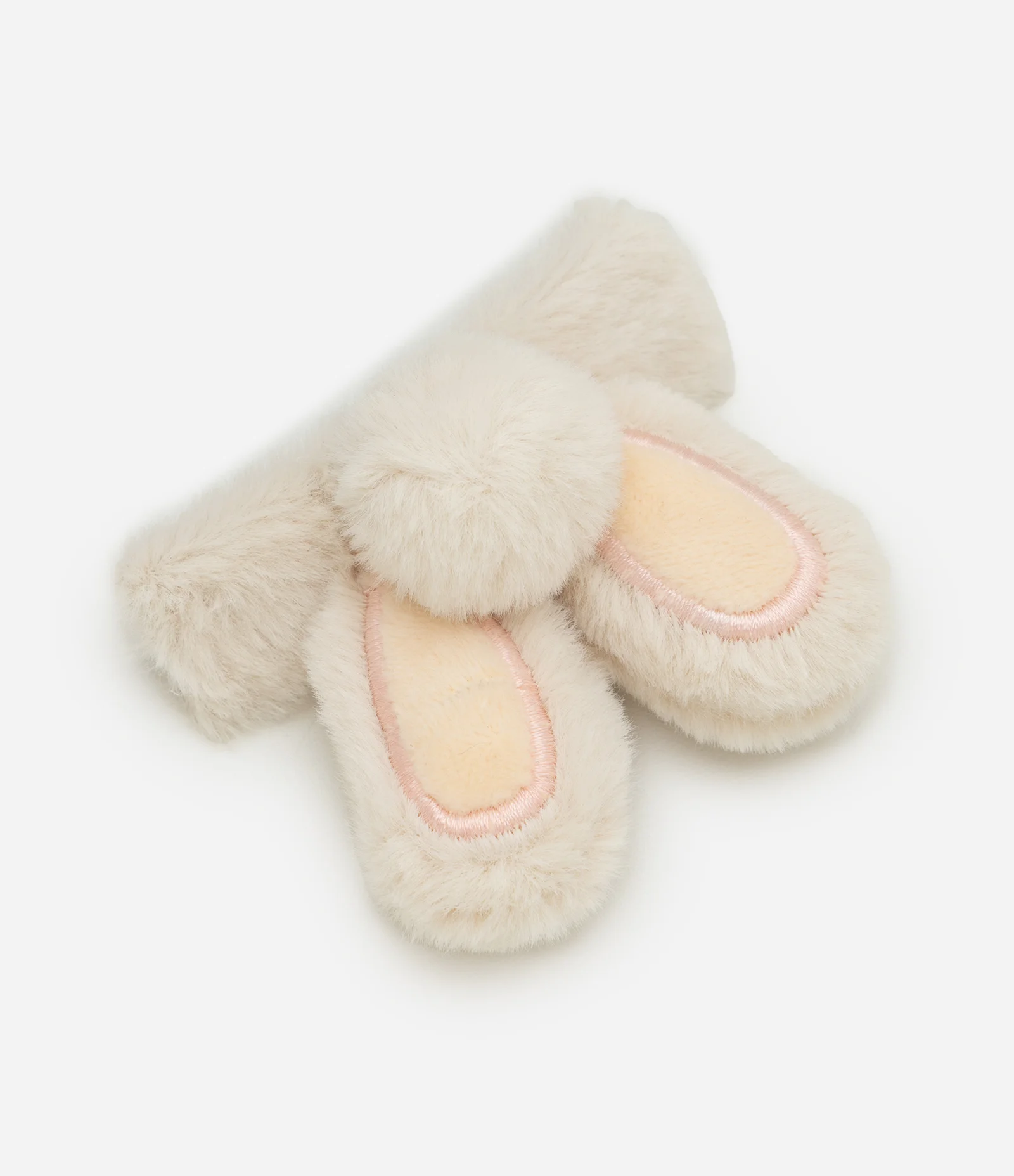 Presilha de Cabelo Infantil Plush Coelho - Tam U Bege 1