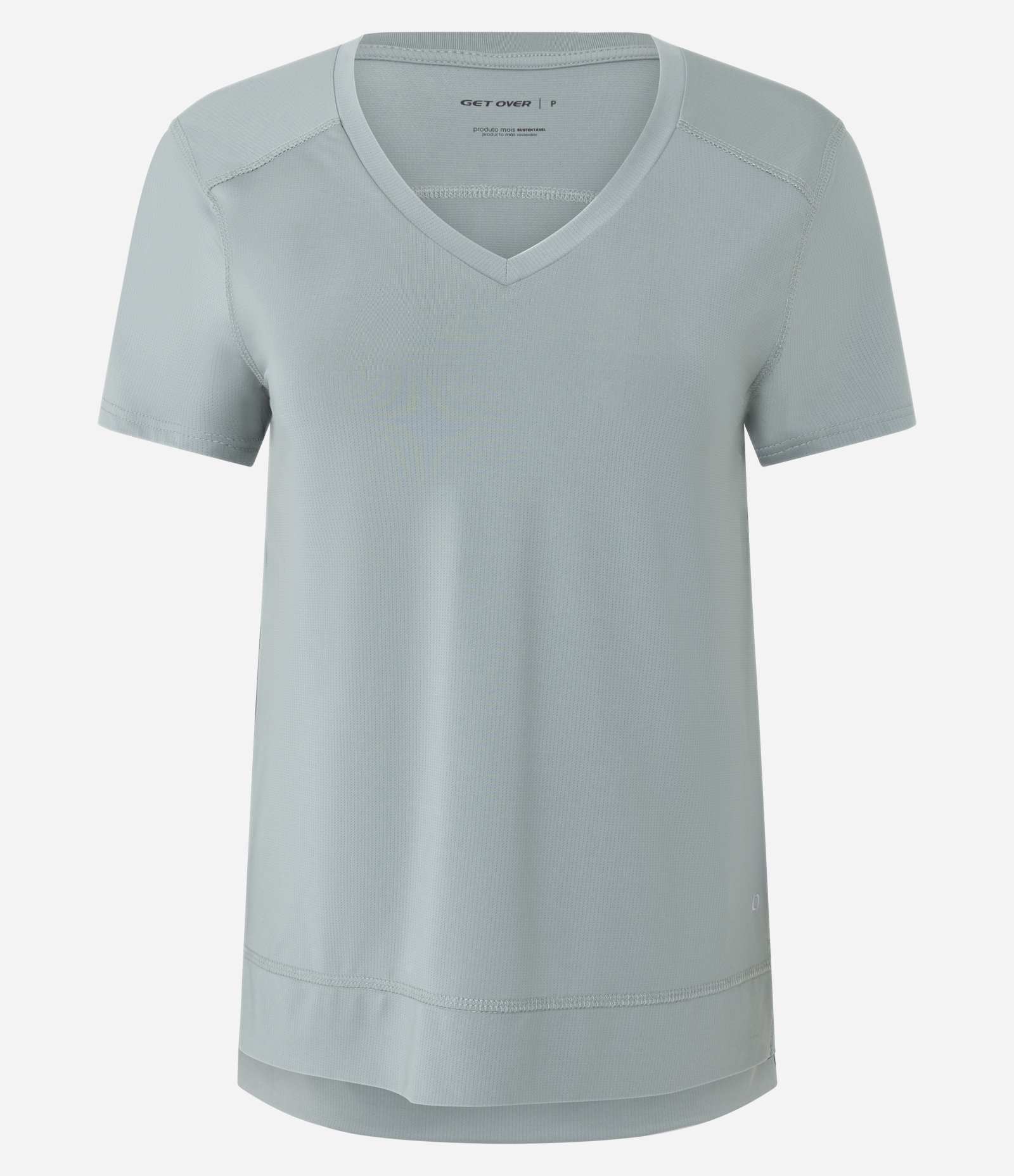 Camiseta Esportiva em Microfibra Furadinha com Barra Mullet Verde 5