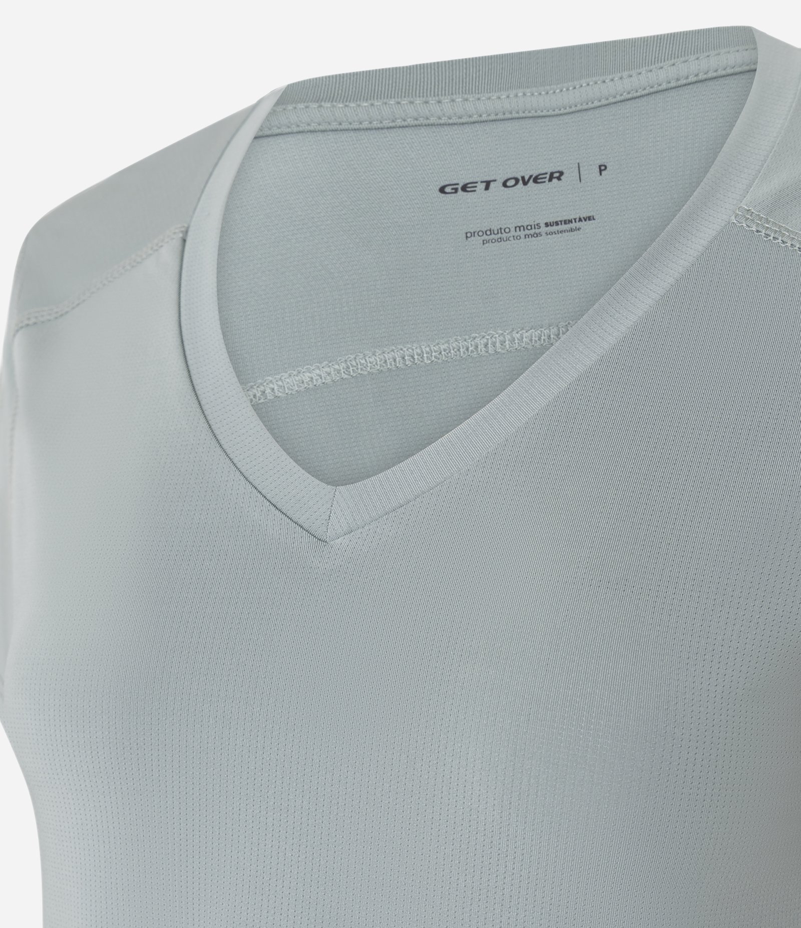 Camiseta Esportiva em Microfibra Furadinha com Barra Mullet Verde 6